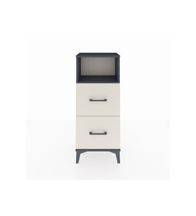Arges Komodin Tek Raflı 2 Çekmeceli 44x30x106 Antrasit-Aytaşı