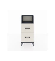 Arges Komodin Tek Raflı 2 Çekmeceli 44x30x106 Antrasit-Aytaşı
