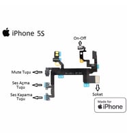 Apple İphone 5s Yan Ses On-off Filmi Flex