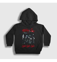 Presmono Unisex Çocuk Siyah Girls Mötley Crüe Kapüşonlu Sweatshirt 167102tt