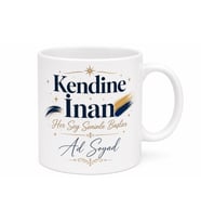 Kendine İnan Yazılı Baskılı Kupa Bardak Motivasyon Hediye Porselen Mug