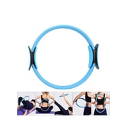 Pilates Çemberi Kaymaz Tutma Pedli Yoga Plates Egzersiz Halkası Ring İç Bacak Kalça Hareket Bandı (Mor-Mavı)
