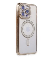 Mey İthalat® iPhone 14 Pro Kılıf Joke Simli Magneticsafe Kılıf -