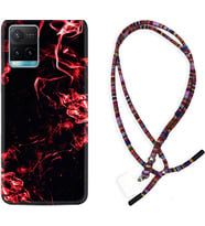 Vivo Y11S Y21S Y20 Y20S Y70 Kılıf Boyun Asklı Rasta Silikon Red Smoke 1745