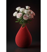 MYCRAFT3D Modern Dekoratif Vazo Dokulu Tasarım Çiçek Vazosu Ev & Ofis Dekoru