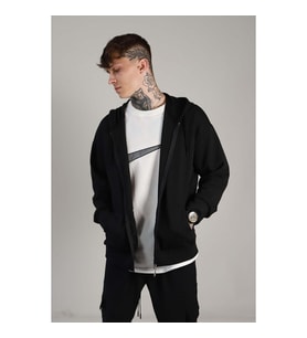 Fermuar Kapüşonlu Sweatshirt