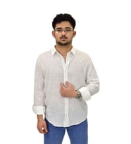 Erkek Spor Silim Fit Uzun Kol Gömlek G5005 BGL-ST04494 (Beyaz)