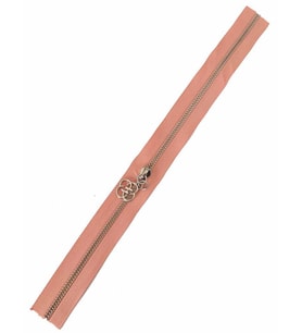 Angel Çanta Aksesuar Başlıklı Fermuar 30 Cm Gümüş Metal Somon