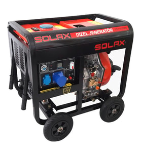 Solax SDJ10000ME 7kW 531cc 130kg Tekerli Marşlı Monofaze Dizel Jeneratör