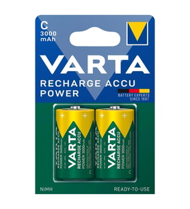 Varta 3000 mAh C Boy Şarj Edilebilir 2’li Pil (Yeşil)