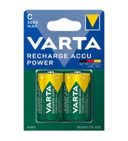 Varta 3000 mAh C Boy Şarj Edilebilir 2’li Pil (Yeşil)