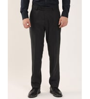 Koyu Gri Erkek Slim Fit Düz Klasik Pantolon