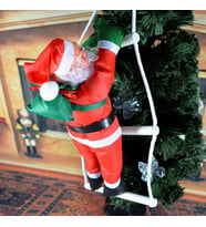 58 CM MERDİVENE TIRMANAN NOEL BABA BÜYÜK BOY YILBAŞI ÇAM AĞACI SÜSLERİ YILBAŞI SÜSÜ VİTRİN SÜSLERİ