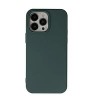 İphone 14 Pro Max Kılıf Nano İçi Kadife - Koyu Yeşil