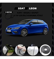 Seat Leon Oto Araç Kapı Koruma Fitili 5metre Parlak Siyah Renk