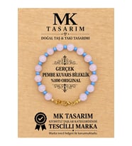 GERÇEK PEMBE KUVARS BİLEKLİK MK.7000.866- RAHATLIK-DİNGİNLİK-ENERJİ- STRES BİLEKLİĞİ- RENKLERİ BOYA DEĞİLDİR -KENDİ RENGİDİR