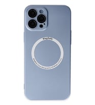 Pilelistore   iPhone 12 Pro Kılıf Jack Magneticsafe Lens Silikon - Sierra Blue