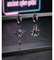 DÜKKAN DESİGN GHOST HEART ASİMETRİK KÜPE