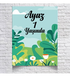 Yaz Temalı Doğum Günü Afişi 35X50 cm