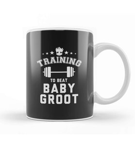 Guardians Of The Galaxy Training To Beat Baby Groot Kupa Bardak Porselen