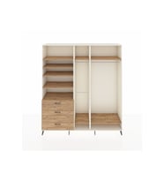 Hyperion Dolap 9 Raflı 3 Çekmeceli 3 Askılı 220x44x243 Aytaşı-Çam/Çam