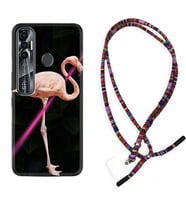 Tecno Spark 6 6 Go 8C 8 Pro 7 7 Pro Kılıf Boyun Asklı Rasta Silikon Line Filamingo 1776