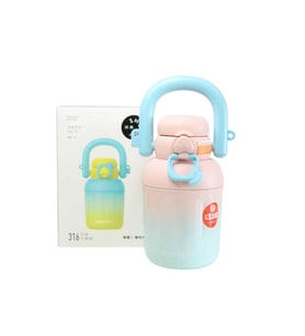 Shotay ST-8931 680ml Pipetli Pembe-Mavi Çelik Matara