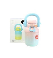 Shotay ST-8931 680ml Pipetli Pembe-Mavi Çelik Matara