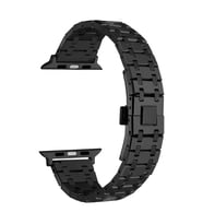 Apple Watch 7 45mm Uyumlu Kordon Paslanmaz Metal Çift Renkli Zore KRD-83 Kayış