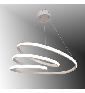 TT301-BY TT Aydınlatma Yay Modeli Mat Beyaz Led Avize (Beyaz)