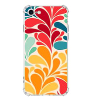 PrintiFy Apple iPhone SE 2020 Uyumlu Retro Color 5 Baskılı Şeffaf Köşe Korumalı Antişok Kılıf