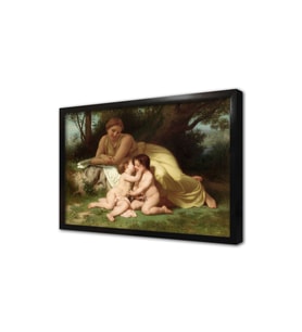 Nymphs ve Satyr Çerçeveli Mdf Tablo