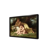 Nymphs ve Satyr Çerçeveli Mdf Tablo