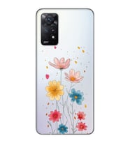 Xiaomi Redmi Note 11 PRO Uyumlu Çiçek Tasarımlı Şeffaf Telefon Kılıfı