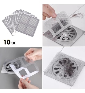 10&amp;#39;lu Banyo ve Mıutfak Lavabo Koku Önleyici ve Haşere Böcek Önleyici Gider Filtresi (5690)