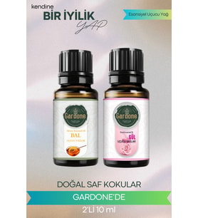 Gül + Bal ( Oda Kokusu Aroma Terapi Buhurdanlık / Difüzör Yağı ) Set 2 Adet x 10 ML