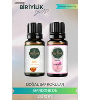 Gül + Bal ( Oda Kokusu Aroma Terapi Buhurdanlık / Difüzör Yağı ) Set 2 Adet x 10 ML