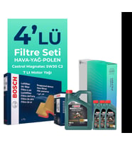 BOSCH Mitsubishi L200 2.5 Dizel Filtre Bakım Seti Castrol Motor Yağlı (2008-2015) 4 Lü