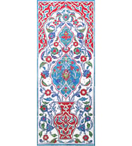 Armada Çini 40x100 Cm ED 703 Saksılı El dekoru Çini Pano