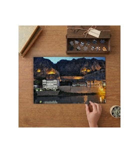 Kral Kaya Mezarları - Amasya Tasarımı 240 parça Ahşap Puzzle Ahşap Kutuda MP06864