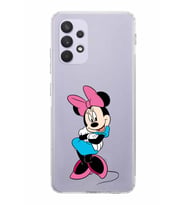 Samsung Galaxy A32  Kamera Korumalı  Kapak Minnie Mouse Tasarımlı  Şeffaf Kılıf