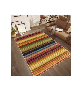 Rovigo Home Dijital Baskı Yıkanabilir Kaymaz Taban Salon Halısı RVG1837-SD042 (Sarı)