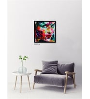 Çerçeveli Doku Efektli Tablo 50x50 cm