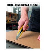 Mey İthalat® Metal Gövdeli 5’li Falçata Seti Profesyonel Maket Bıçağı Karton Koli Kesici