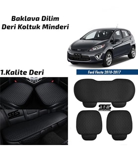 Ford Fiesta 2010-2017 Siyah Deri Oto Koltuk Minderi