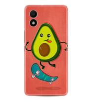 TCL 303 Kılıf Silikon Desen Özel Seri Avokado Skate 1741