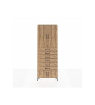 Arges Dolap 3 Raflı 6 Çekmeceli 4 Kapaklı 88x30x243 Aytaşı-Çam