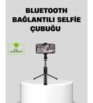Bluetooth Selfie Çubuğu – 360° Dönebilen Başlık Kablosuz Bağlantı