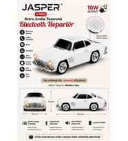 Jasper Jpr-1503 Beyaz 10w Bluetooth Hoparlörlü Retro Araba Tasarım – Fm Radyo, Usb, Tf Kart, Aux Ve