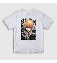 Presmono Unisex Çocuk Beyaz Ichigo Anime Bleach T-Shirt 127577tt (Beyaz)